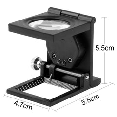 Mini Desk Style 10x Magnification Loupe Metal Antique Magnifier, Mini Desk Style