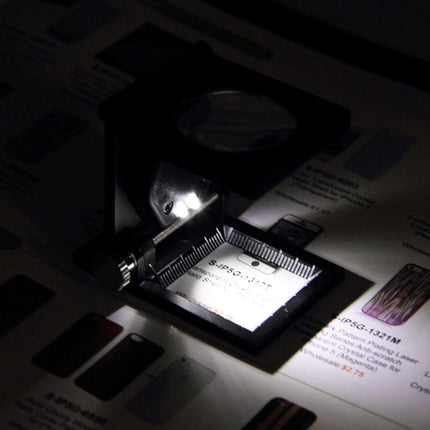 Mini Desk Style 10x Magnification Loupe Metal Antique Magnifier, Mini Desk Style