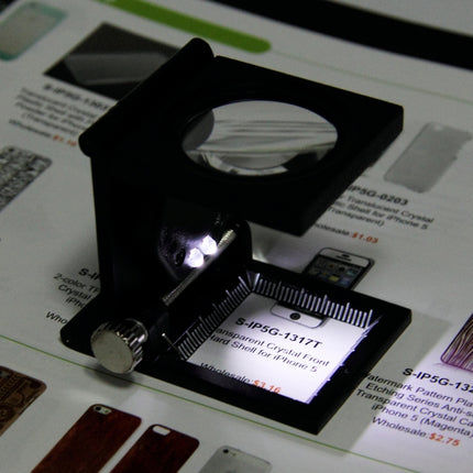 Mini Desk Style 10x Magnification Loupe Metal Antique Magnifier, Mini Desk Style