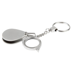 Portable Folding Loupe Metal Jewelry Antique Magnifier Magnifying Eye Glass Lens Keychain