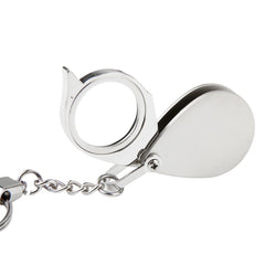 Portable Folding Loupe Metal Jewelry Antique Magnifier Magnifying Eye Glass Lens Keychain