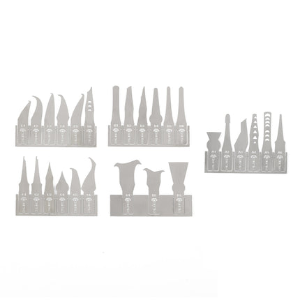 28 in 1 Phone CPU BGA Chip Removal Repairing Silicon Manganese Alloy Blades Scraping Knife Set