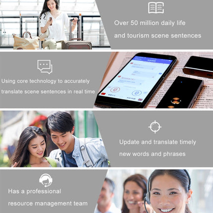 T8 Handheld Pocket Smart Voice Translator Real Time Speech Translation Translator with Dual Mic, Support 33 Languages