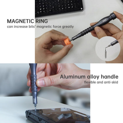 JAKEMY JM-8177 106 in 1 Screwdriver Bit Head Extension Rod Multi-functional Combination Repair Tool Set, JM-8177
