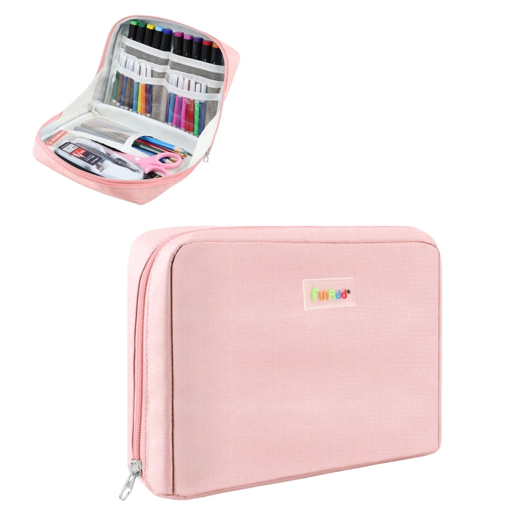 FunAdd Large-capacity Pencil Case Storage Organizer Canvas Cosmetic Bag, Size: 230 x 170 x 75mm, 230 x 170 x 75mm