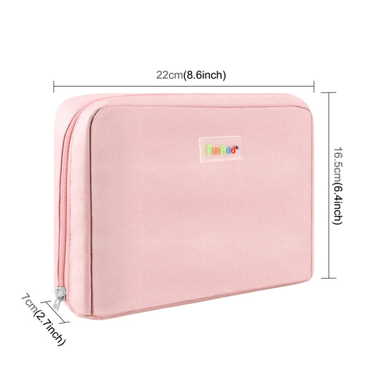 FunAdd Large-capacity Pencil Case Storage Organizer Canvas Cosmetic Bag, Size: 230 x 170 x 75mm, 230 x 170 x 75mm