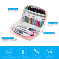 FunAdd Large-capacity Pencil Case Storage Organizer Canvas Cosmetic Bag, Size: 230 x 170 x 75mm, 230 x 170 x 75mm