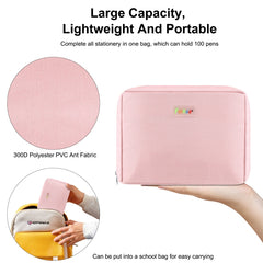 FunAdd Large-capacity Pencil Case Storage Organizer Canvas Cosmetic Bag, Size: 230 x 170 x 75mm, 230 x 170 x 75mm