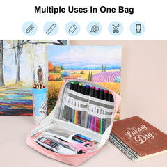 FunAdd Large-capacity Pencil Case Storage Organizer Canvas Cosmetic Bag, Size: 230 x 170 x 75mm, 230 x 170 x 75mm