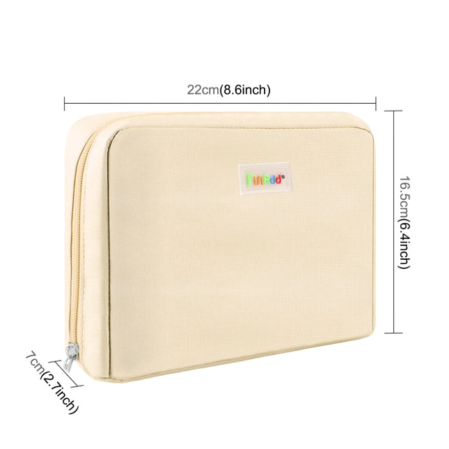 FunAdd Large-capacity Pencil Case Storage Organizer Canvas Cosmetic Bag, Size: 230 x 170 x 75mm