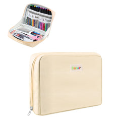 FunAdd Large-capacity Pencil Case Storage Organizer Canvas Cosmetic Bag, Size: 230 x 170 x 75mm, 230 x 170 x 75mm