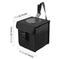 FUNADD Portable Folding Car Back Seat Hook Garbage Can Car Storage Box, Car Garbage Can