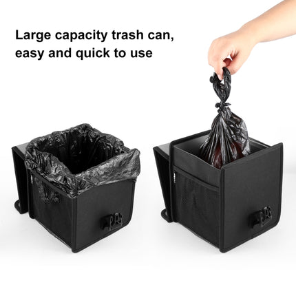 FUNADD Portable Folding Car Back Seat Hook Garbage Can Car Storage Box