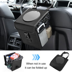 FUNADD Portable Folding Car Back Seat Hook Garbage Can Car Storage Box, Car Garbage Can