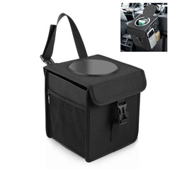 FUNADD Portable Folding Car Back Seat Hook Garbage Can Car Storage Box, Car Garbage Can