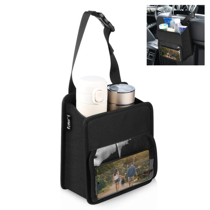 FUNADD Portable Folding Car Back Seat Hook Storage Box