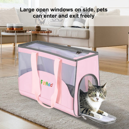 FUNADD Bolsa portátil y transpirable para mascotas, bolsa de hombro para exteriores, bolsa transpirable para mascotas