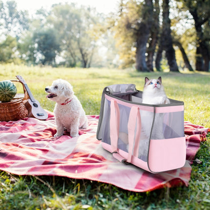 FUNADD Bolsa portátil y transpirable para mascotas, bolsa de hombro para exteriores, bolsa transpirable para mascotas