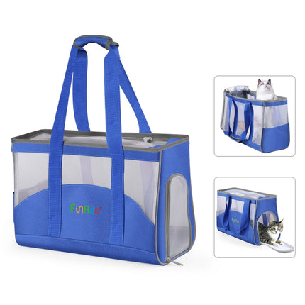 FUNADD Bolsa portátil y transpirable para mascotas, bolsa de hombro para exteriores, bolsa transpirable para mascotas