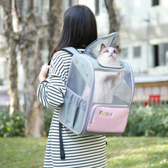 FUNADD Fold Breathable Pet Backpack Outdoor Shoulders Cat Bag, Pet Backpack