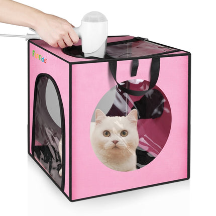 FUNADD Pet Bath Drying Box Portable Folding Dryer Cage, Suitable for Pets up to 5kg