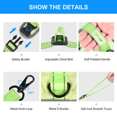 FunAdd Traction Rope Reflective Breathable Nylon Pet Vest Dog Harness, Size: M, Size: M