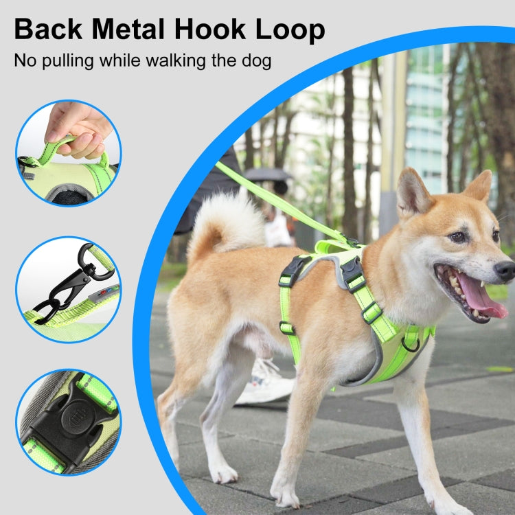 FunAdd Traction Rope Reflective Breathable Nylon Pet Vest Dog Harness, Size: M, Size: M