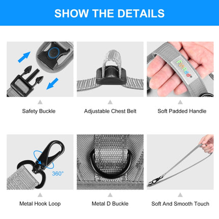 FunAdd Zugseil, reflektierendes, atmungsaktives Nylon-Haustierweste, Hundegeschirr, Größe: M, Größe: M