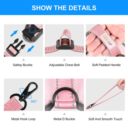 FunAdd Zugseil, reflektierendes, atmungsaktives Nylon-Haustierweste, Hundegeschirr, Größe: S, Größe: S