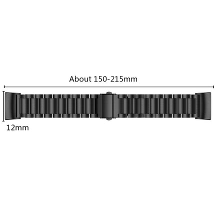 Three Beads Slingshot Buckle Solid Stainless Steel Watch Band for Fitbit Charge 4, Three Beads for Fitbit Charge 4