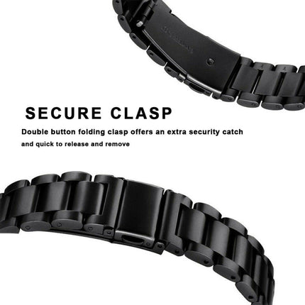 Three Beads Slingshot Buckle Solid Stainless Steel Watch Band for Fitbit Charge 4, Three Beads for Fitbit Charge 4