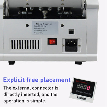 2108UV/IR 220V Multi-Currency Currency Counter, Specification: UK Plug, 220V UK Plug