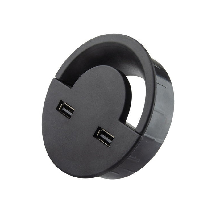 Tapa de orificio para cable USB de escritorio de 60 mm, soporte enrollador redondo, 60 mm
