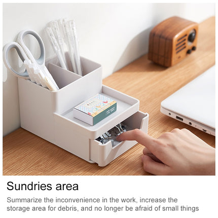 Desk-top Removable Pen Holder Stationery Box Assembly File Storage Box, 0115-2 (Blue Green), 0115-2 (Grey White)