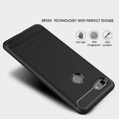 Brushed Texture Carbon Fiber Shockproof TPU Case for Google Pixel 3 XL