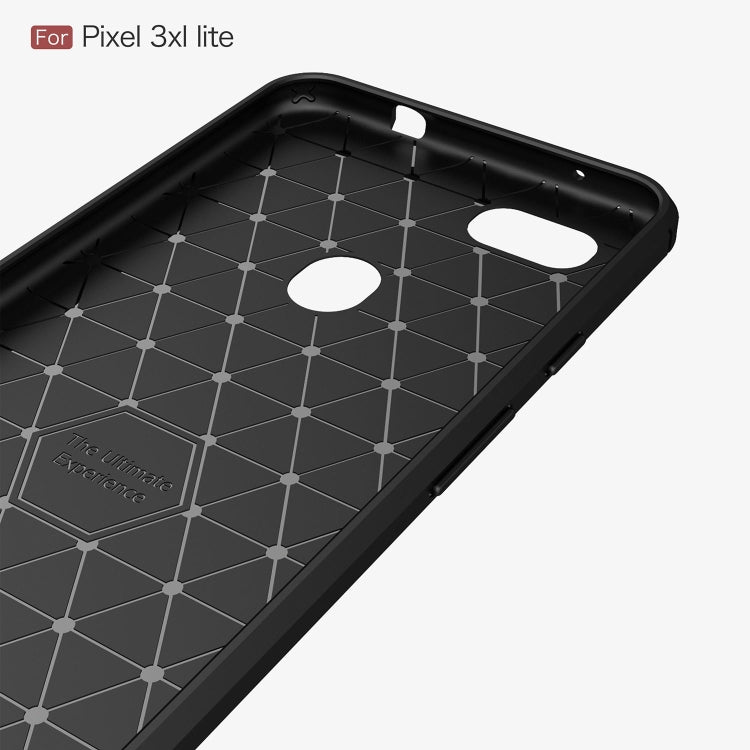 Brushed Texture Carbon Fiber Shockproof TPU Case for Google Pixel 3XL Lite