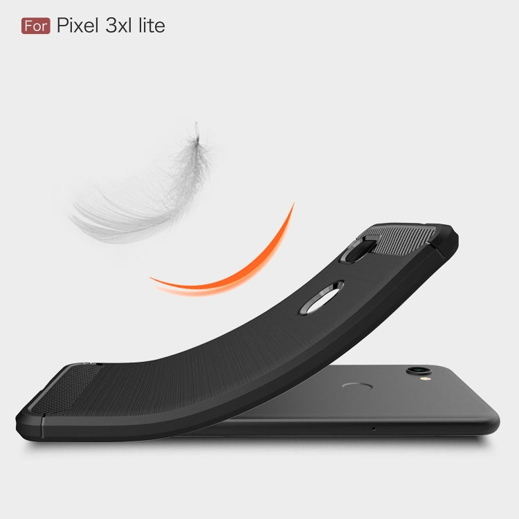 Brushed Texture Carbon Fiber Shockproof TPU Case for Google Pixel 3XL Lite