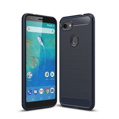 Brushed Texture Carbon Fiber Shockproof TPU Case for Google Pixel 3XL Lite