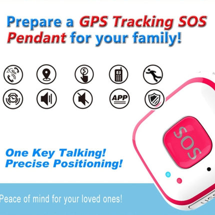 V28 Necklace Style GSM Mini LBS WiFi AGPS Tracker SOS Communicator, V28
