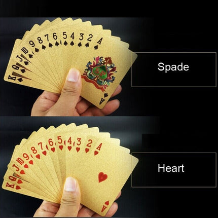 Creative Frosted  Back Texture Plastic From Vegas to Macau Playing Cards Texas Poker Novelty Collection Gift, Mosaic Gold Dollar Paper Box, Golden Dragon and Phoenix Paper Box, Gold Double Dragon Kung Hei Fat Choy Paper Box, Golden Tattice Paper Box   ...