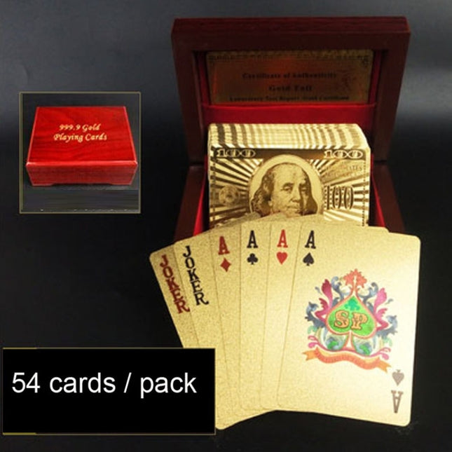 Creative Frosted Back Texture Plastic From Vegas to Macau Playing Cards Texas Poker with Wooden Gift Box, Golden Dollar Wooden Gift Box, Golden Tattice Gift Box, Golden 500 Euro Wooden Gift Box, Silver Tattice Wooden Gift Box���������������������������...