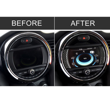 2 PCS Car F Chassis Navigation Panel Carbon Fiber Decorative Sticker for BMW Mini Cooper Countryman Clubman F54 / F55 / F56 / F60, For BMW Mini F55