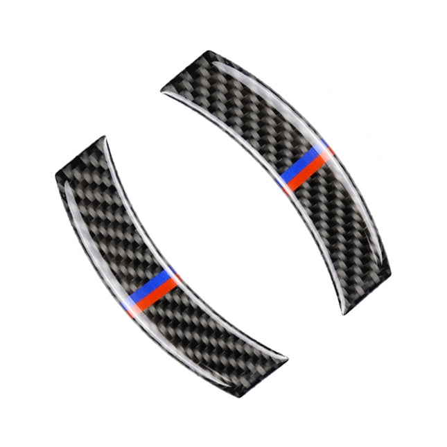 2 PCS Red Blue Color Car F Chassis Navigation Panel Carbon Fiber Decorative Sticker for BMW Mini Cooper Countryman Clubman F54 / F55 / F56 / F60, For BMW Mini F54 (Red Blue Color)