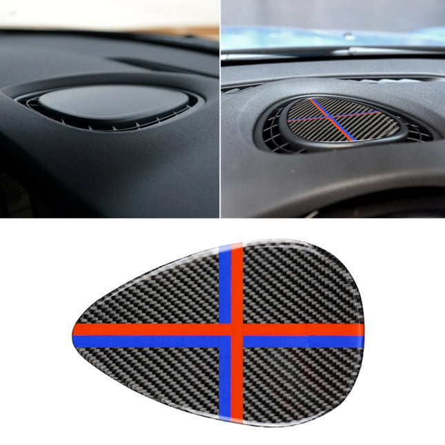 Red Blue Color Car F Chassis Instrumentation Console Panel Carbon Fiber Decorative Sticker for BMW Mini Cooper JCW One F56 / F55 / F54, For BMW Mini Cooper JCW One F56 (Red Blue Color)