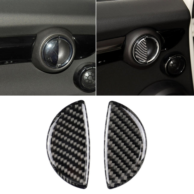 2 PCS R / F Universal Car Door Handle Carbon Fiber Decorative Sticker for BMW Mini R55 / R56 / R60 / R61 / F55 / F54 / F60, For BMW Mini R55