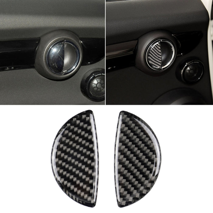 2 PCS R / F Universal Car Door Handle Carbon Fiber Decorative Sticker for BMW Mini R55 / R56 / R60 / R61 / F55 / F54 / F60, For BMW Mini R55