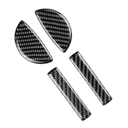 4 PCS Car F Chassis Door Handle Carbon Fiber Decorative Sticker for BMW Mini Cooper Clubman Countryman F55 / F54 / F60, For BMW Mini F60
