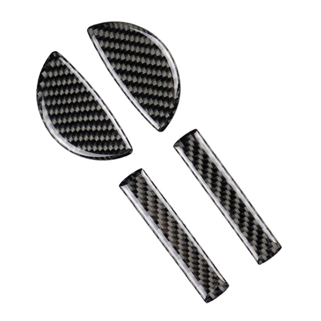 4 PCS Car F Chassis Door Handle Carbon Fiber Decorative Sticker for BMW Mini Cooper Clubman Countryman F55 / F54 / F60, For BMW Mini F60