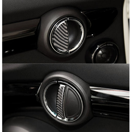 4 PCS Car F Chassis Door Handle Carbon Fiber Decorative Sticker for BMW Mini Cooper Clubman Countryman F55 / F54 / F60, For BMW Mini F60