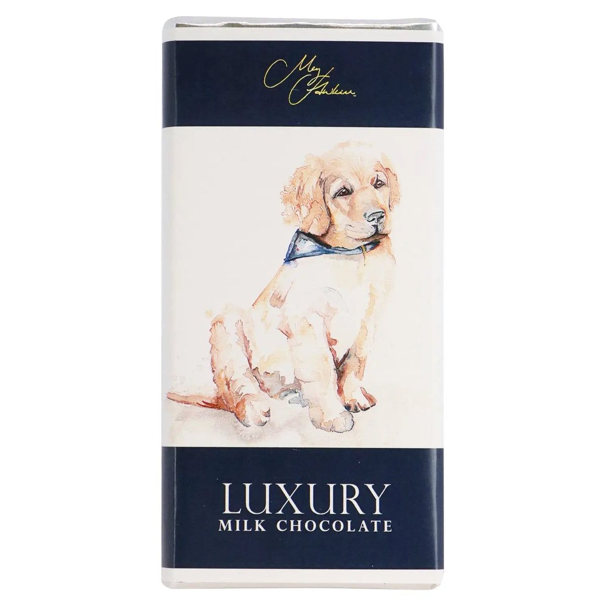 Meg Hawkins Golden Retriever design milk chocolate bar